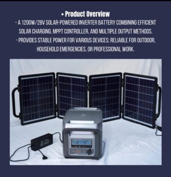 1200W / 1.2kWh Solar Inverter Power Station
